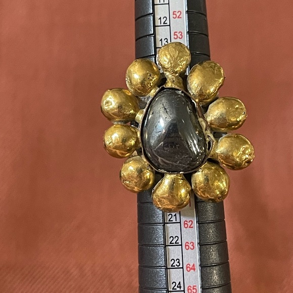 Broze ring win beautiful black stone - Picture 6 of 7